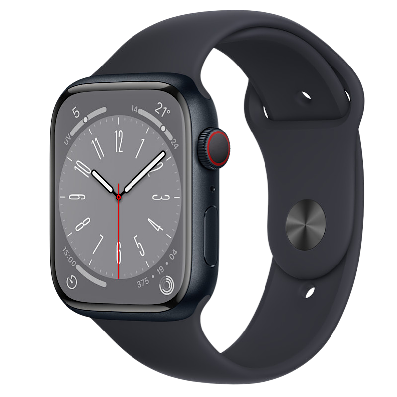 APPLE WATCH SERIE 8 - Cassa in alluminio color mezzanotte con Cinturino Sport