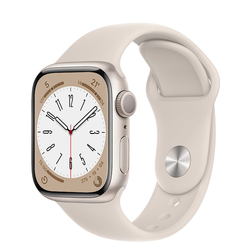 APPLE WATCH SERIE 8 - Cassa in alluminio color galassia con Cinturino Sport