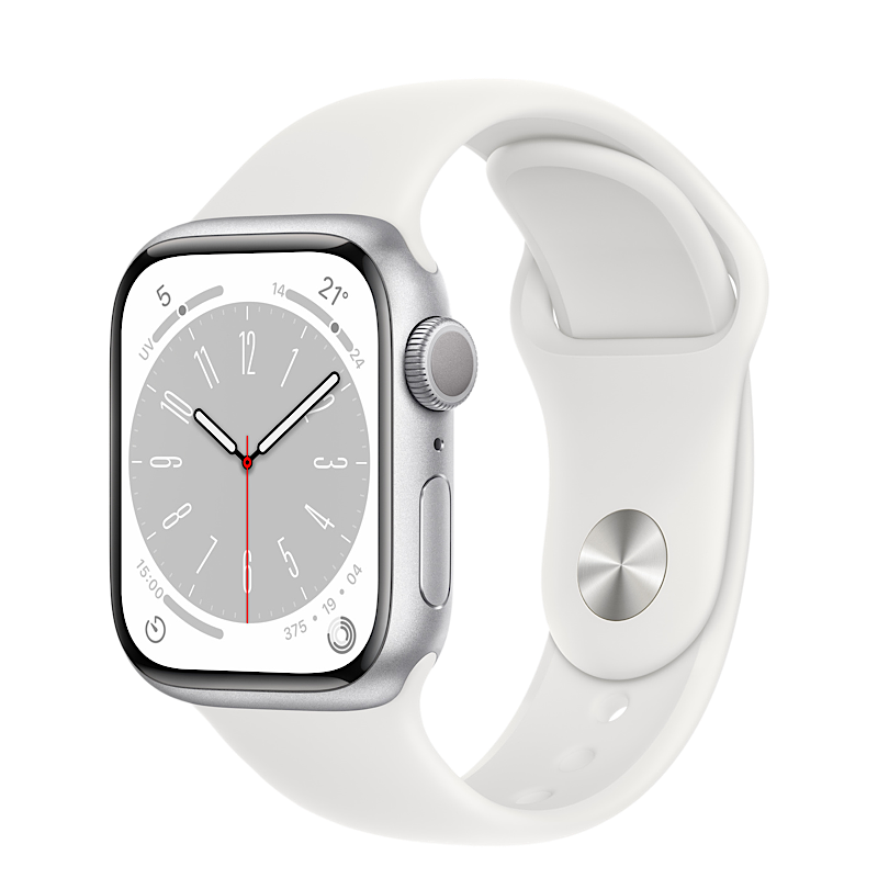 APPLE WATCH SERIE 8 - Cassa in alluminio color argento con Cinturino Sport