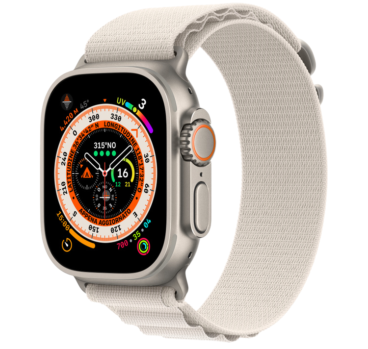 APPLE WATCH ULTRA - Cassa in titanio con Alpine Loop